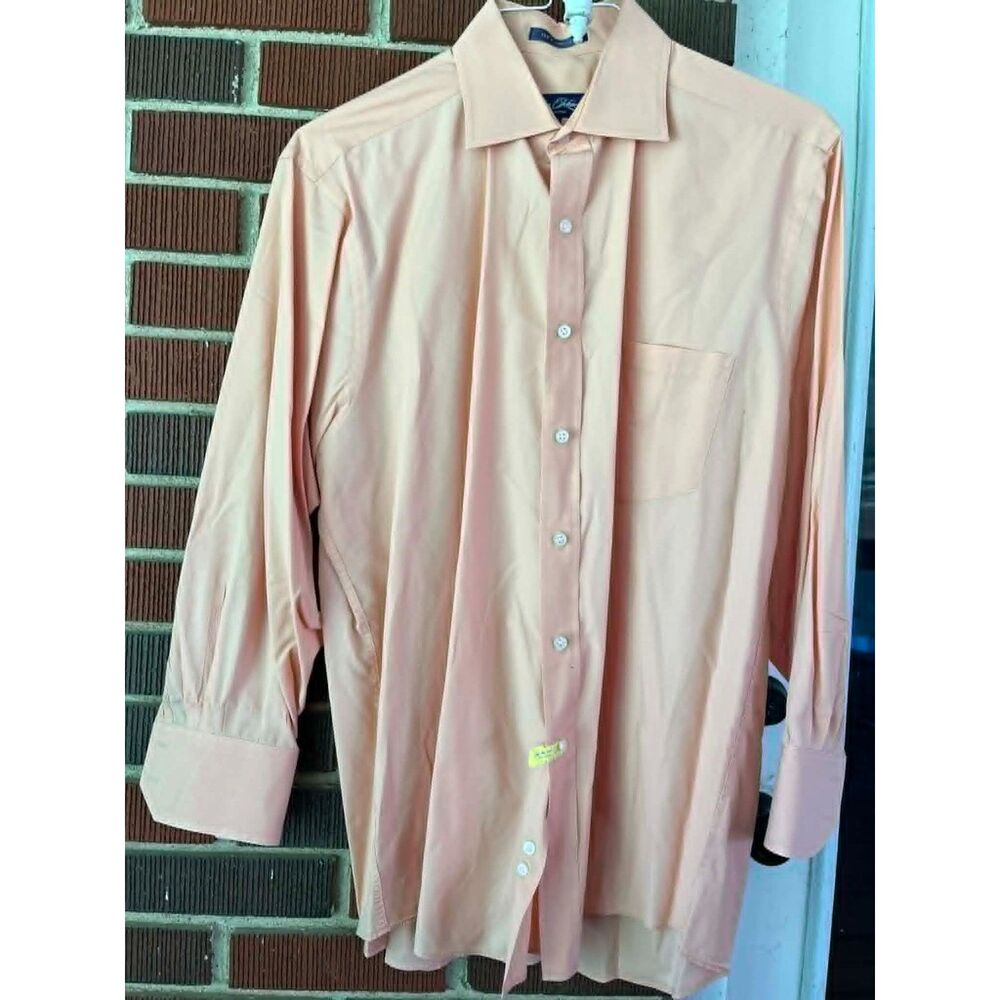 vintage seen john men's button down casual dress shirt